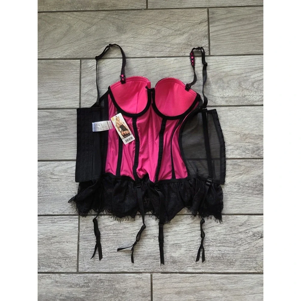 Baci Lingerie Bustier Corset Top S Lace Whimsigoth Sexy Burlesque Romantic NEW